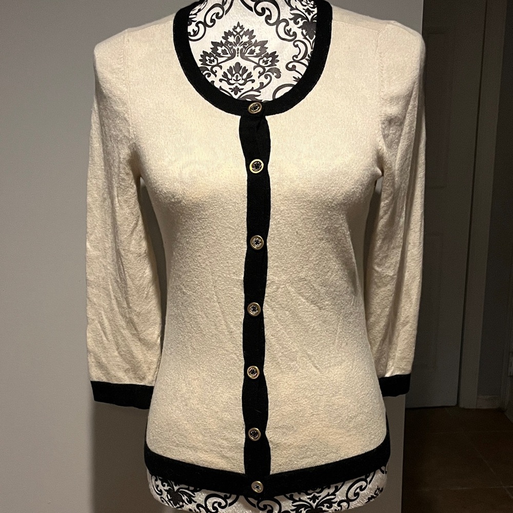 Juicy Couture Cream and Black Cardigan
